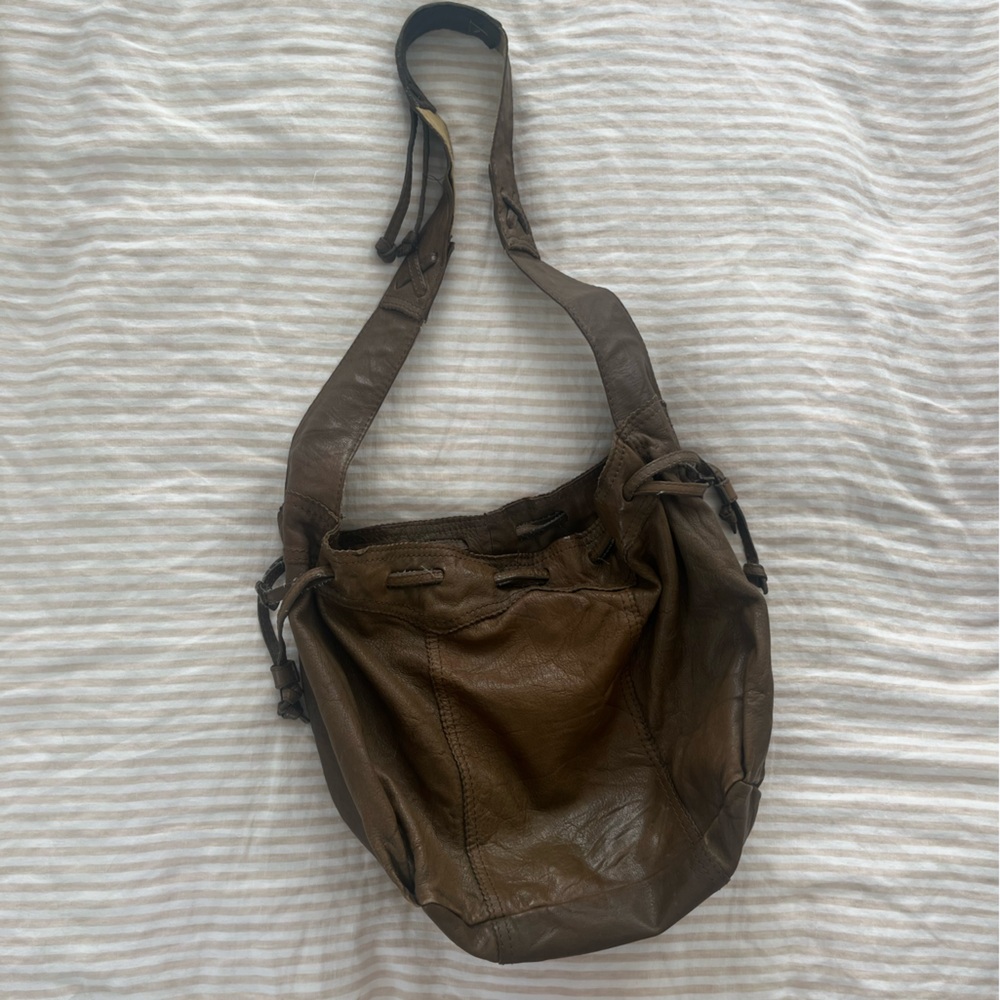 Brown Leather Lucky Brand Shoulder Bag